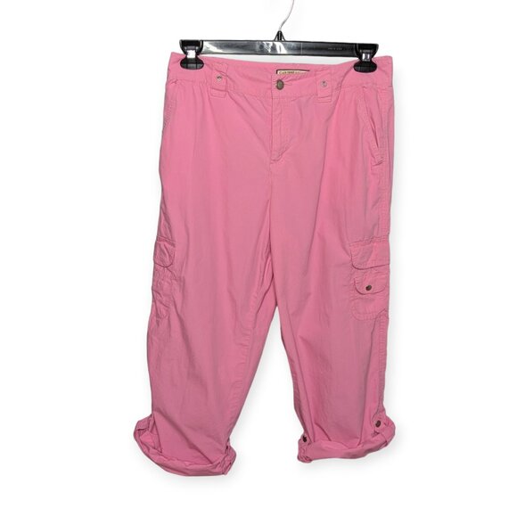 Caribbean Joe Pink Cropped Cargo Pants with Adjustable Length Size 8 - Picture 6 of 14